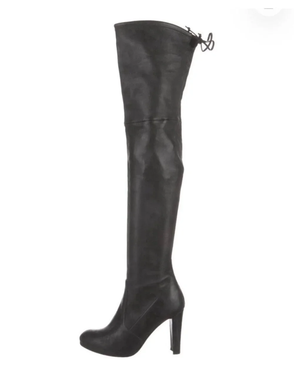 Stuart Weitzman Womens Over Knee Boots Size 7 Black Leather Old Money Designer